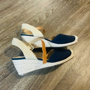 Navy and cream Tommy Hilfiger esparadilles